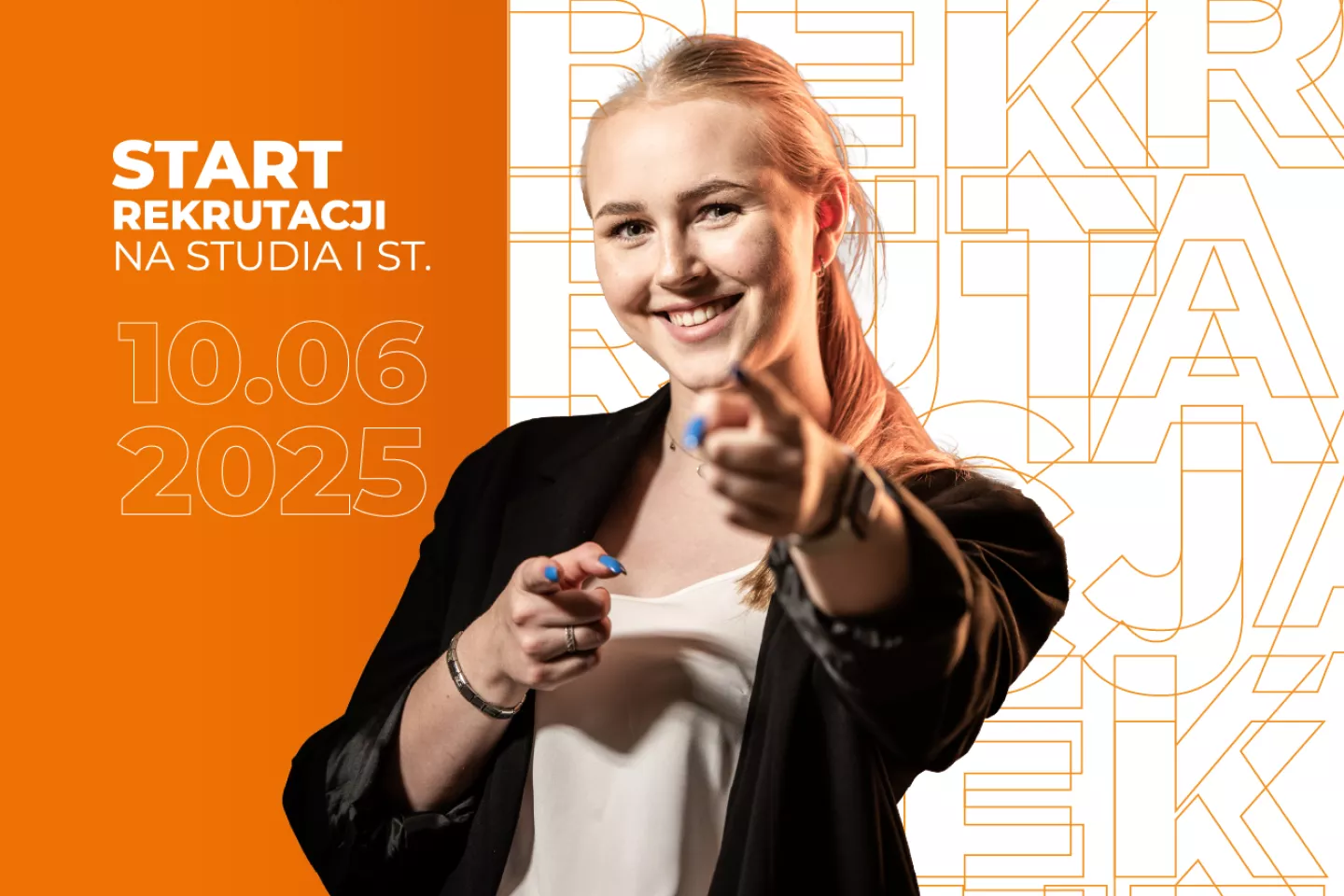 Grafika promująca rekrutację na I stopień 2025.