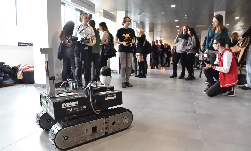 Łazik marsjański podczas dnia otwartego PŁ.